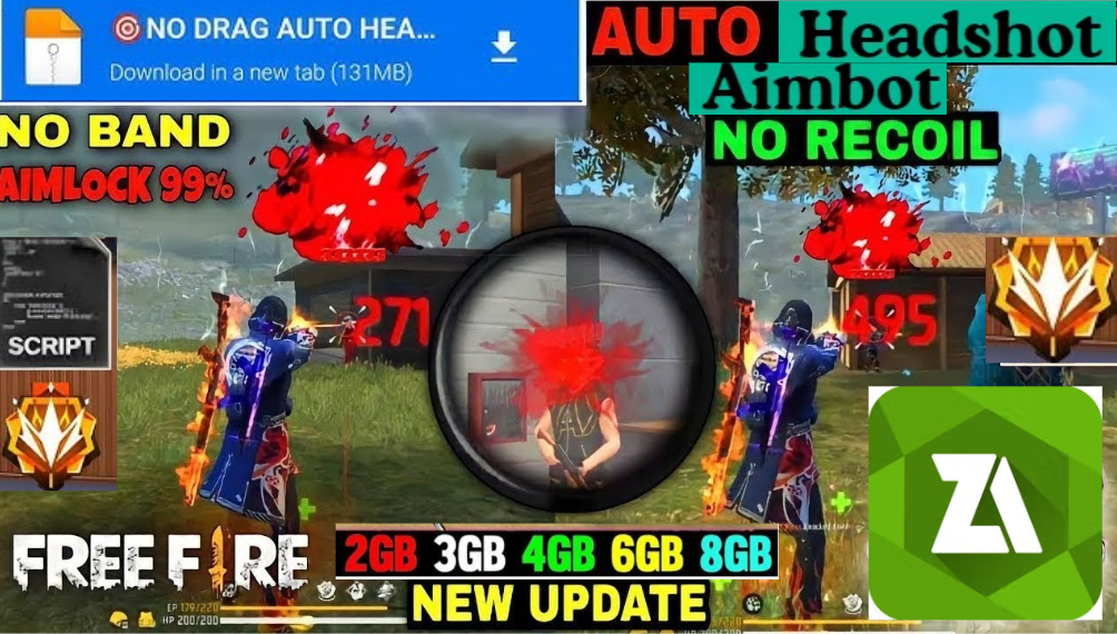 OB49 Free Fire Auto Headshot + Macro Aimbot + No Recoil panel apk