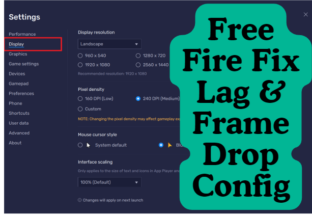 Free Fire Fix Lag & Frame Drop Config