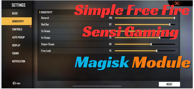 Simple Free Fire Sensi Gaming Magisk Module
